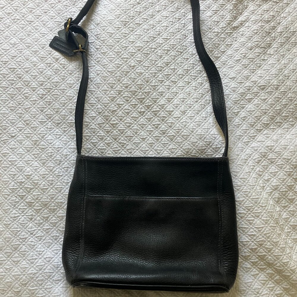 Vintage Coach Sonoma Black Pebbled Leather Shoulder Crossbody Bag 4924